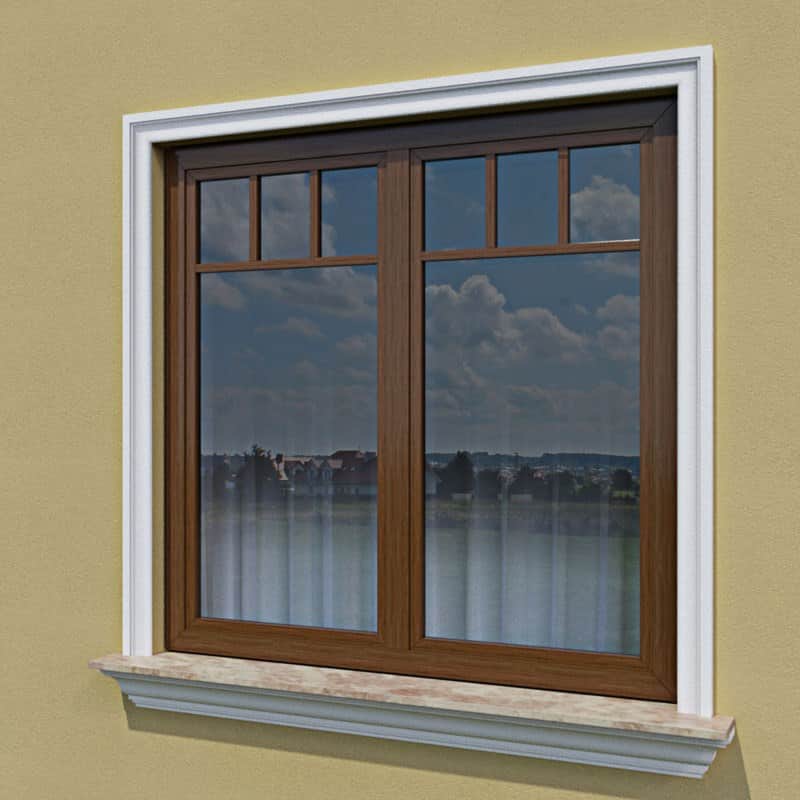 Moulure de Fenêtre L20 : Finition art déco avec motifs géométriques