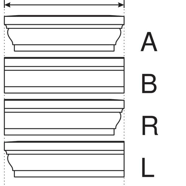 Moulure de rebord P2 - Détails classiques avec courbes élégantes Personnalisée - Coupes et finition d’usine – gratuites.