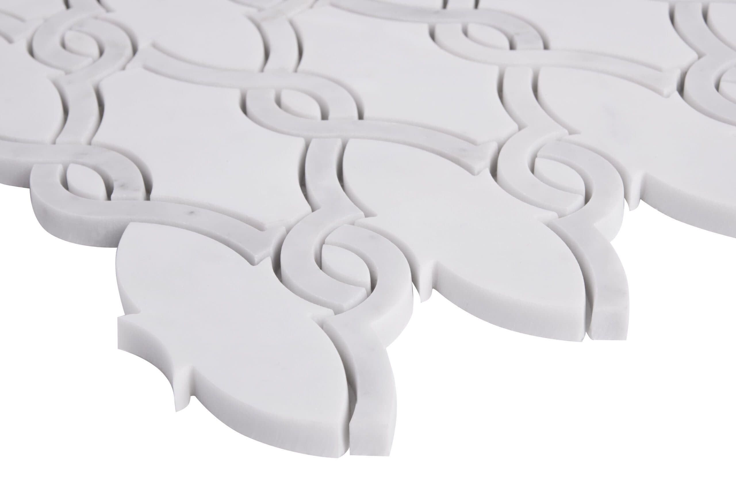 Mosaïque Carrara White Herald