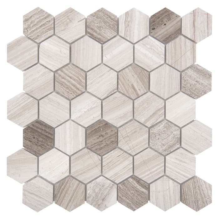 Mosaïque Woodstone Grey Hexagon 48