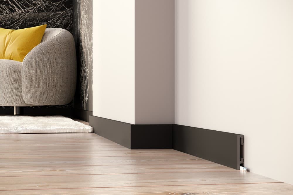 DuroFit black skirting board - PF081B