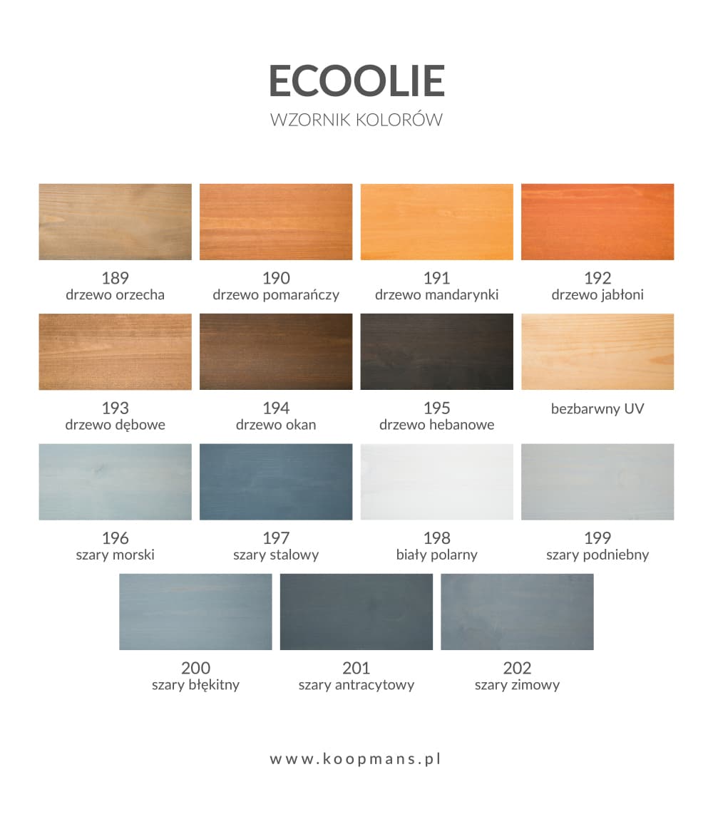 Koopmans Ecoolie 2,5L – Colorants spéciaux – Huile d'imprégnation hydrosoluble pour bois – AlgaWood