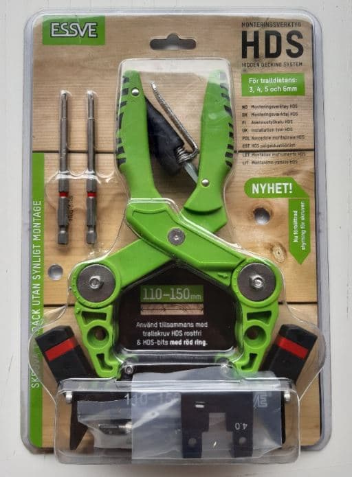Essve HDS 110-150mm – installation tool for hidden fastening in decking boards