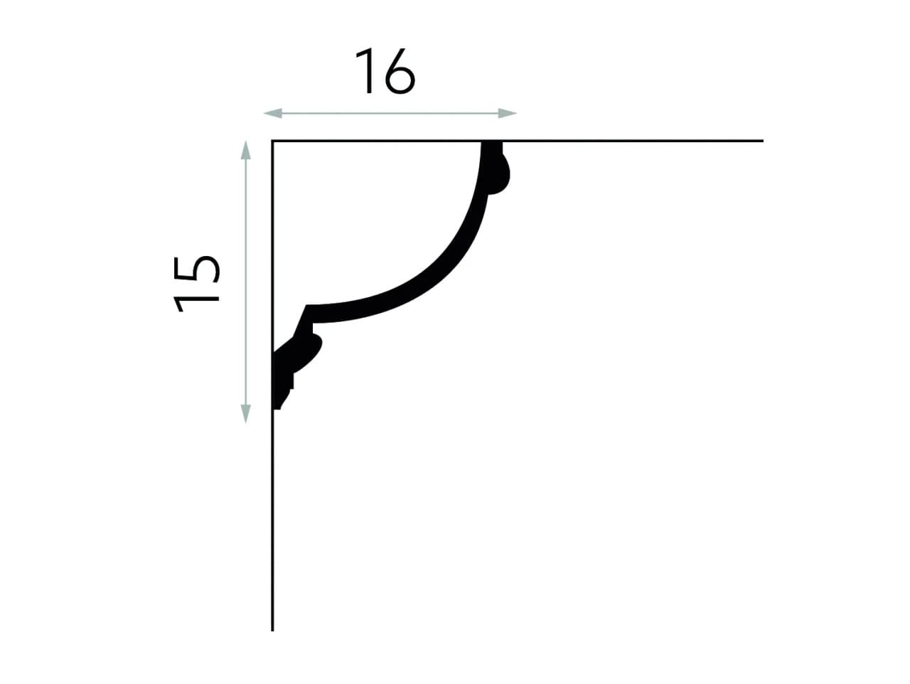 Bandeau de plafond en polymère – D1CR103