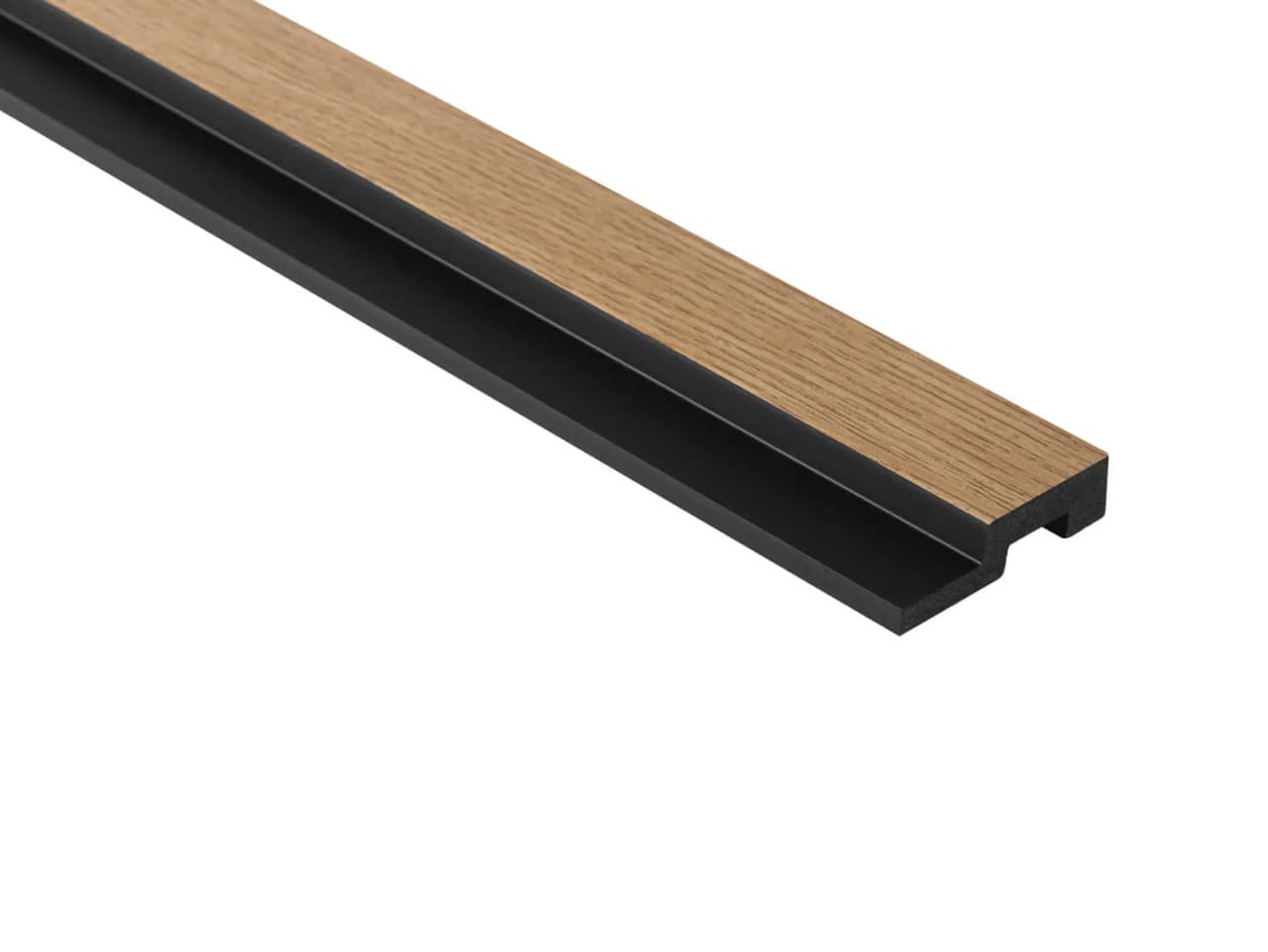 Extrémité droite de la lamelle Chêne classique en polymère – D1LM98L