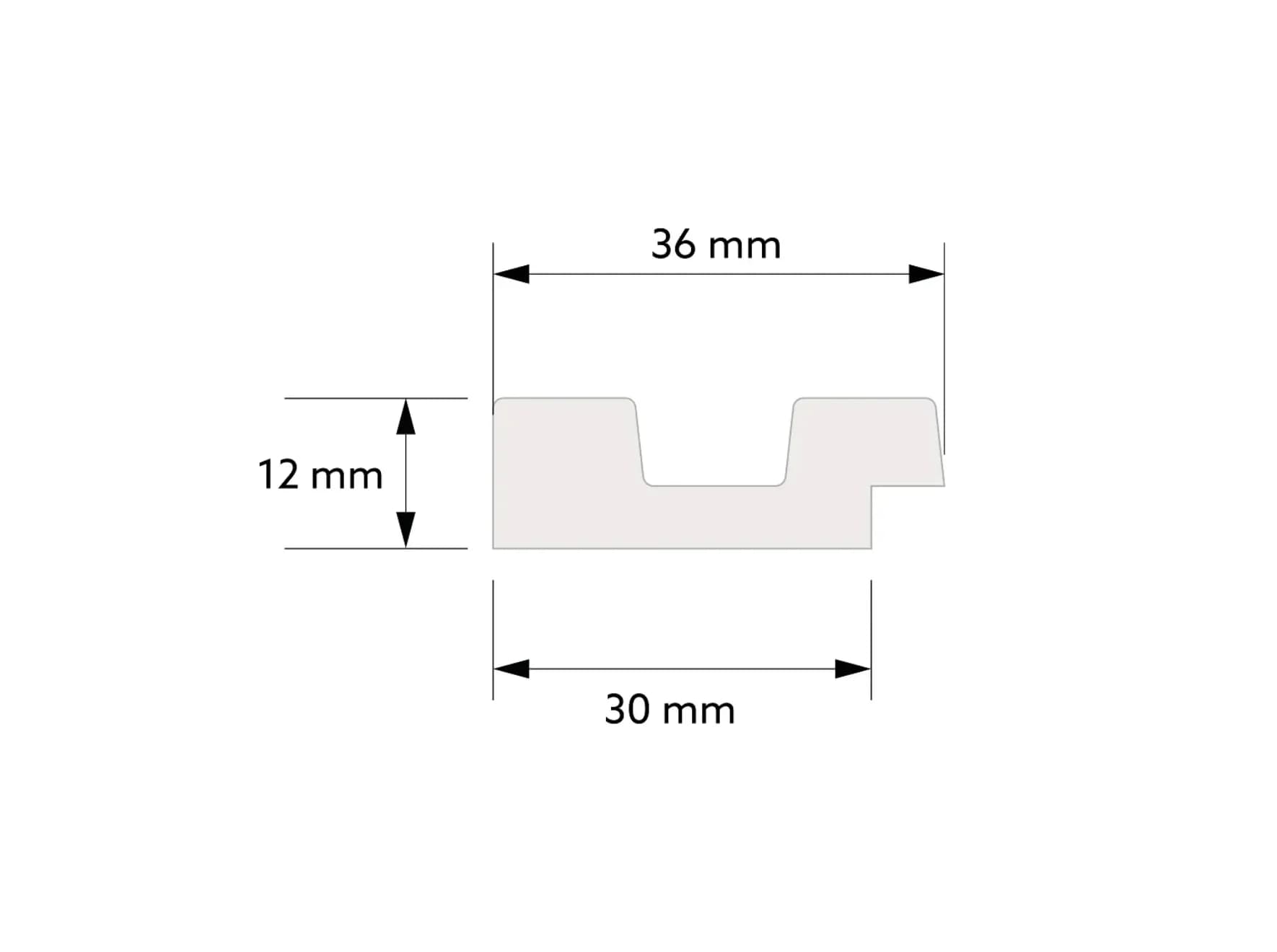 Extrémité gauche de la lamelle blanche L0101L