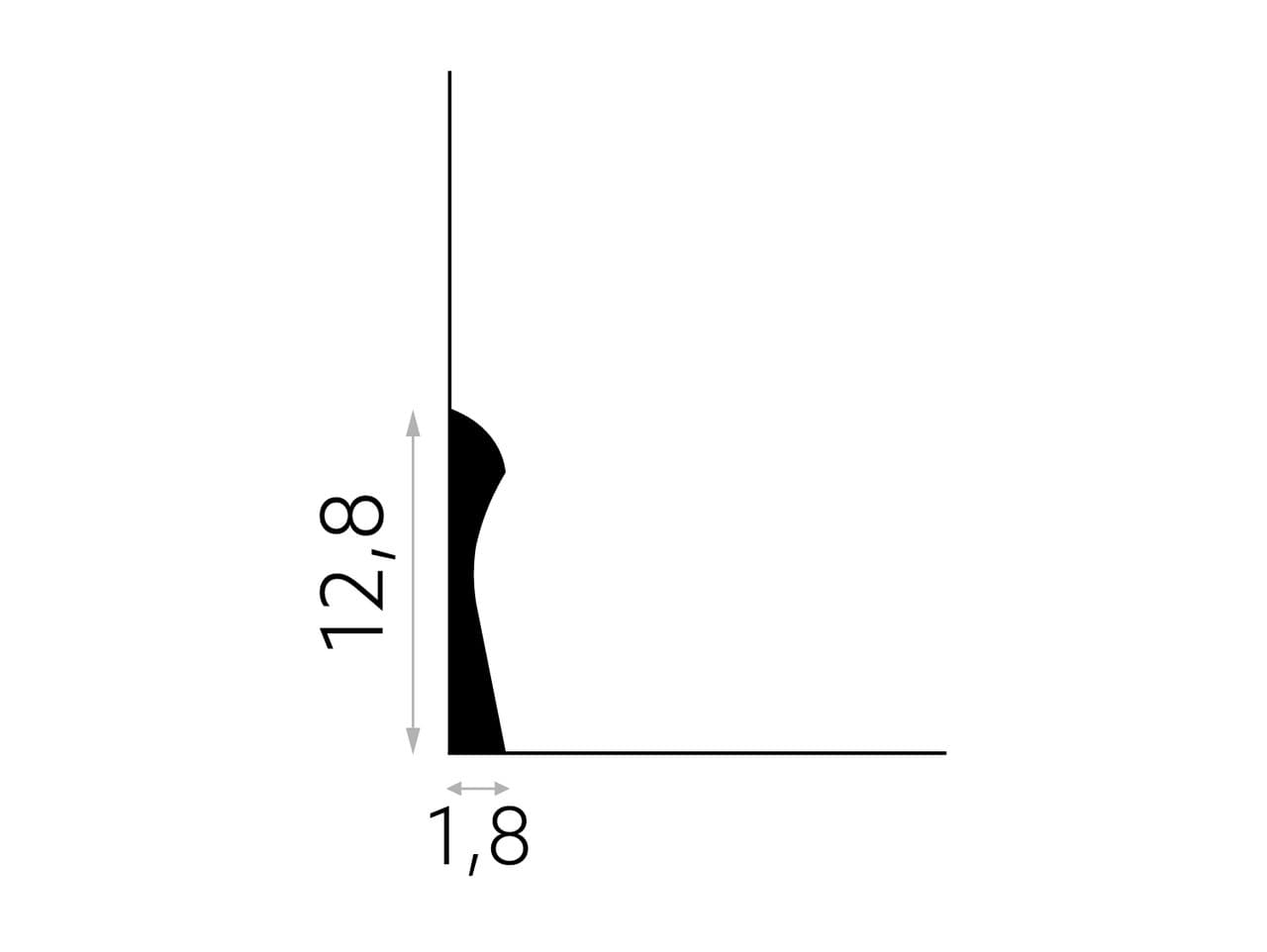 Plinthe en polymère – D1PL103T