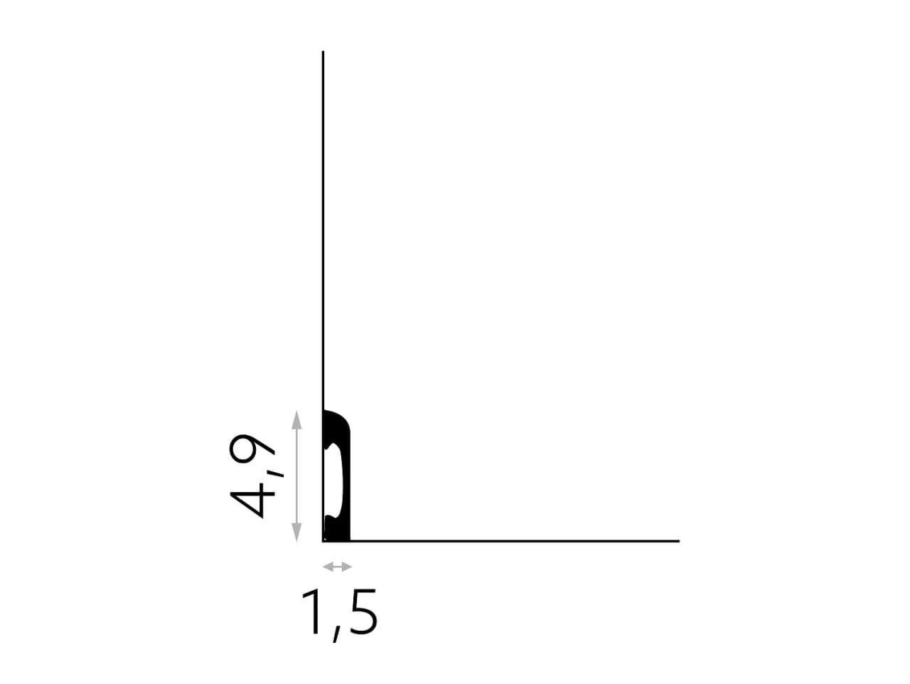 Plinthe Premium en polymère – D1PL114T