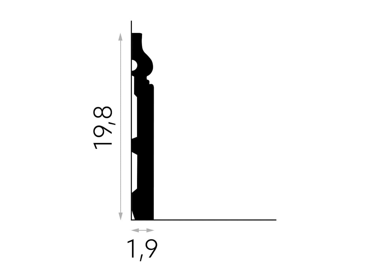Plinthe en polymère – D1PL85T