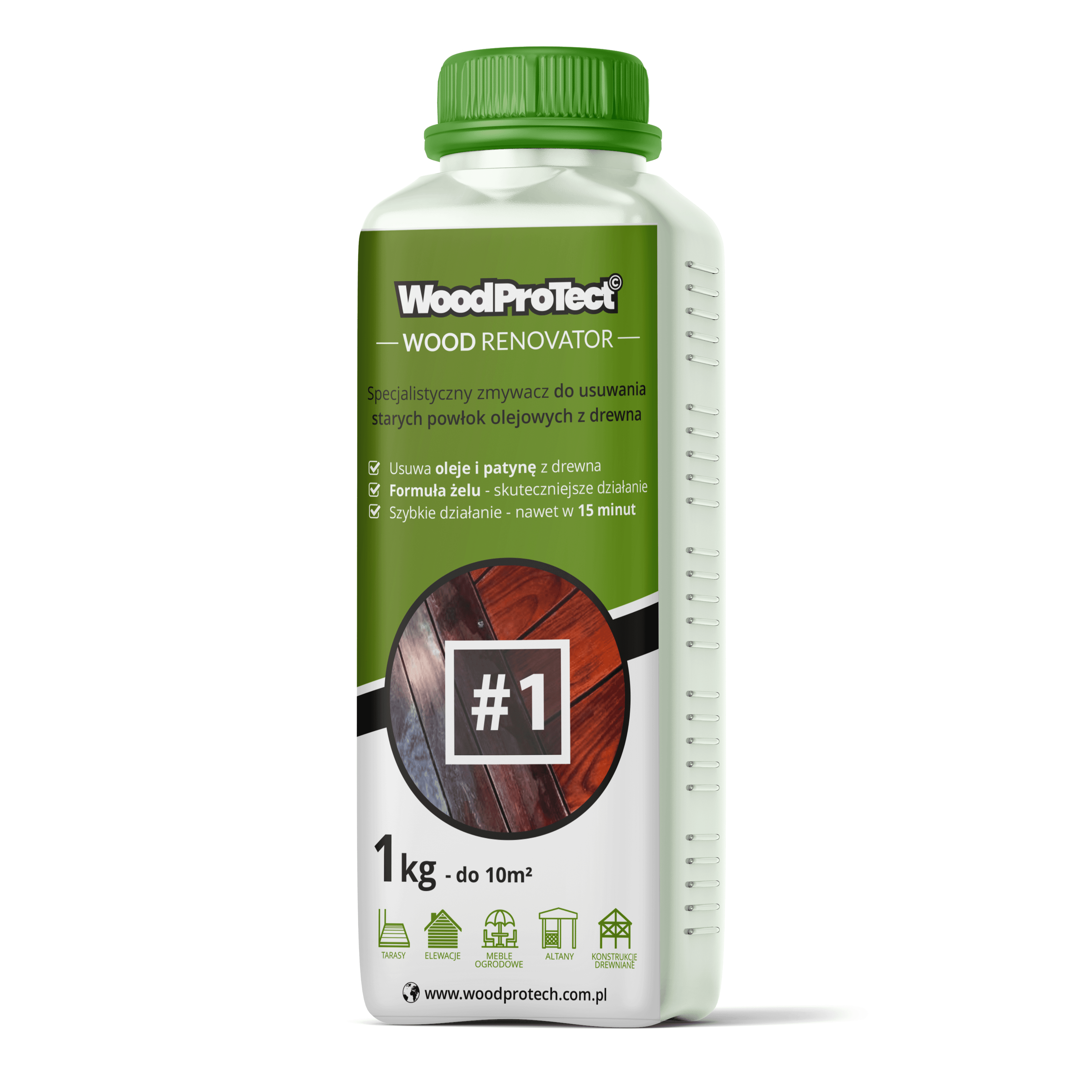 WoodProTect – Gel pour enlever les anciennes couches d'huile du bois 1kg