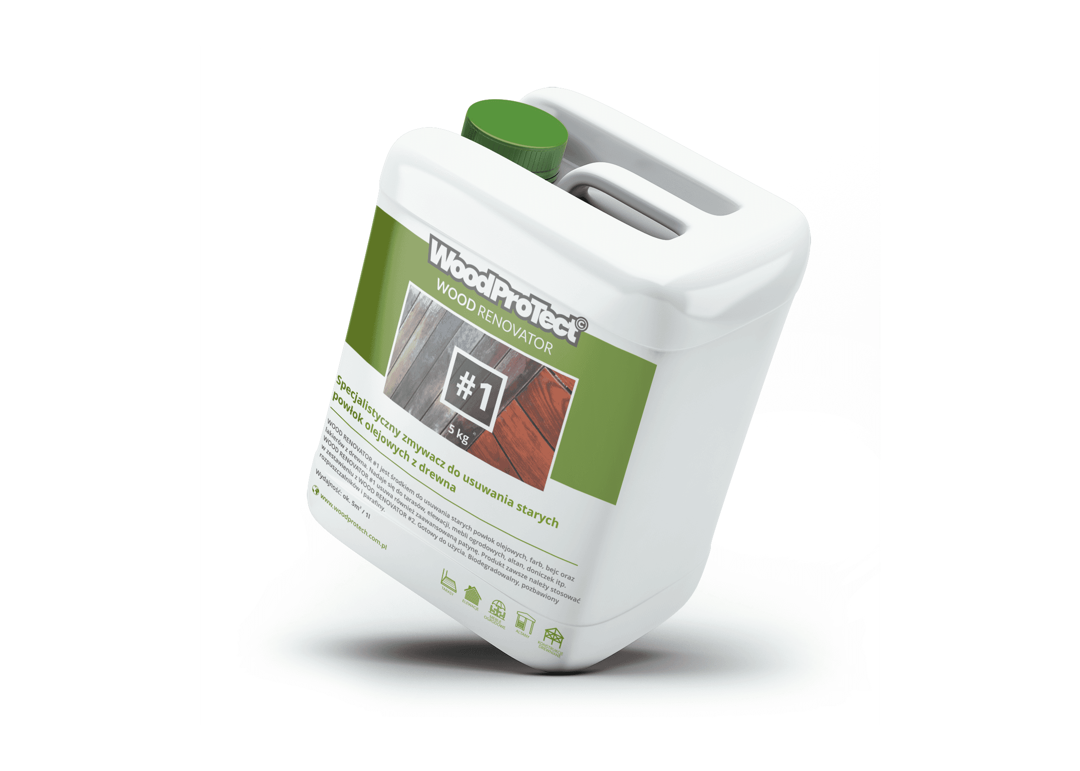 WoodProTect – Gel pour enlever les anciennes couches d'huile du bois 5kg