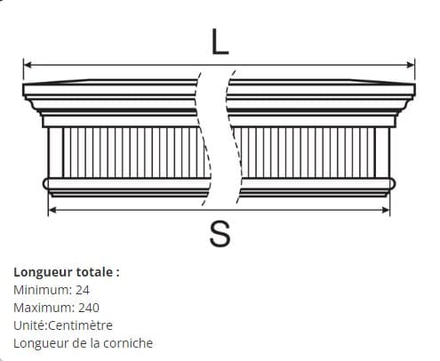 Corniche de fenêtre GO11 - Style néoclassique Personnalisée - Coupes et finition d’usine – gratuites.