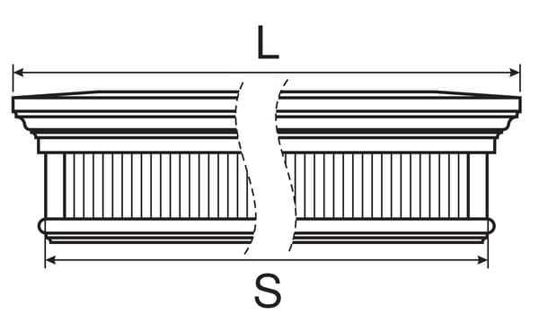 Corniche de fenêtre GO11 - Style néoclassique Personnalisée - Coupes et finition d’usine – gratuites.