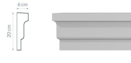 Corniche intermédiaire GP20 : Design Minimaliste