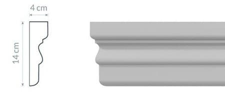 Moulure de Fenêtre L16 : Finition ornementale à détails sculptés