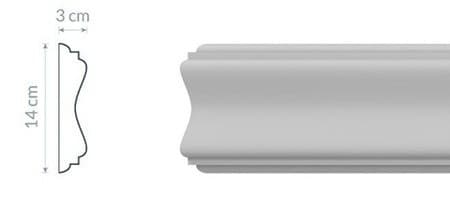 Moulure de Fenêtre L21 : Design contemporain avec angles vifs