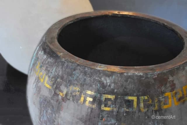 Grande jardinière, pot en béton