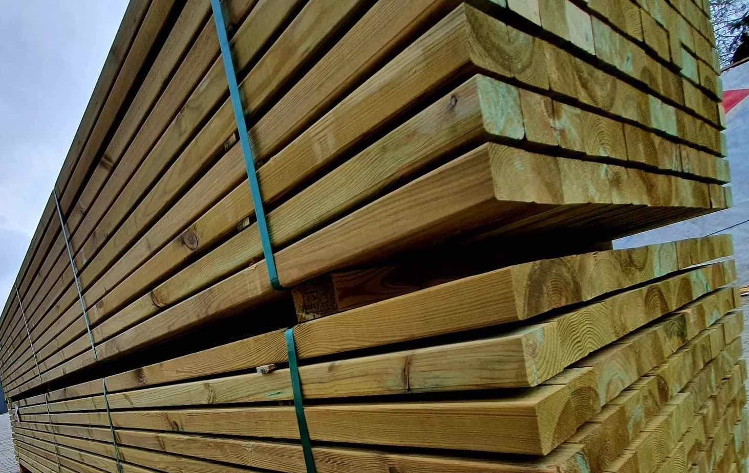 45×95 druckimprägniertes Kiefernholz NTR-Bauholz C24