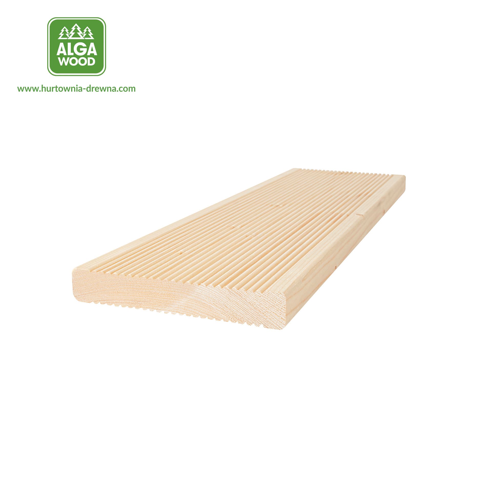 Epicéa scandinave 28×145, lame de terrasse rainurée, classe AB – AlgaWood