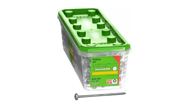 ESSVE WAF Corsseal screw 6 × 14 cm, C1 steel, TX30, pack of 50 pieces