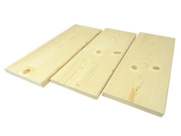 Planed Scandinavian spruce board 2.4 cm × 14.6 cm grade AB