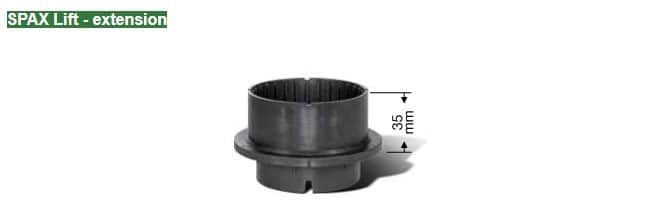 Adaptateur d’extension SPAX Lift 3,5 cm – Lot de 8 pièces
