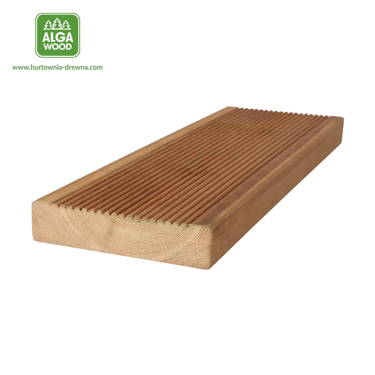 Trallbräda i skandinavisk furu brun tryckimpregnerad 2,8 × 12 cm AB räfflad