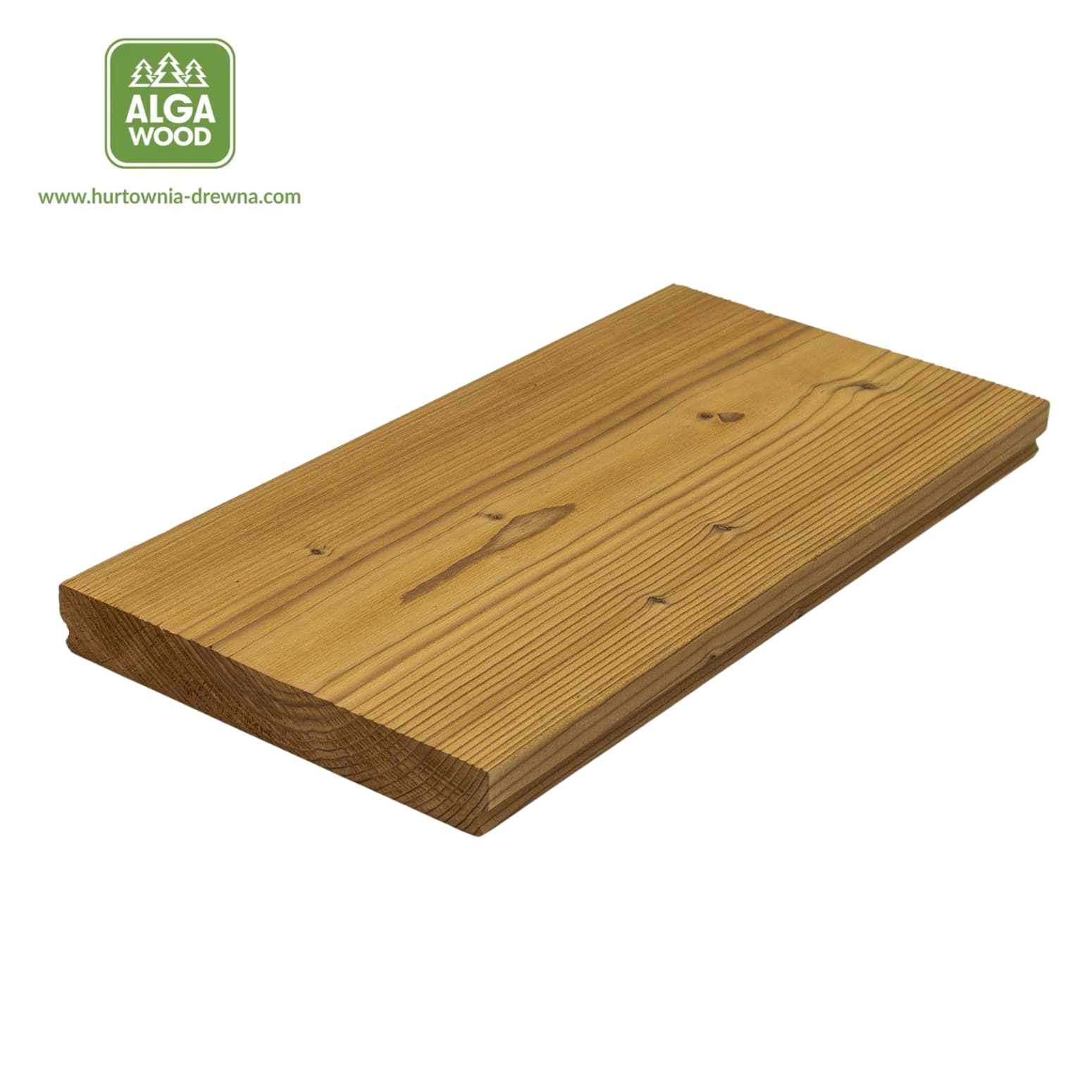 Brushed thermo-treated spruce decking board 2.6 × 18.5 cm, natural grade