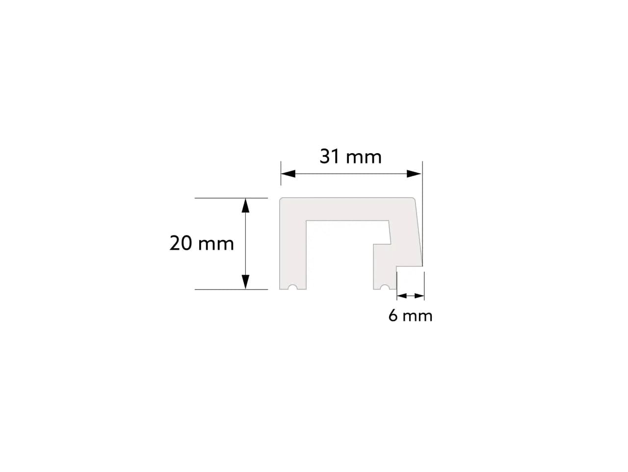 Gauche Stratifié Finition Chêne Gris L0303L
