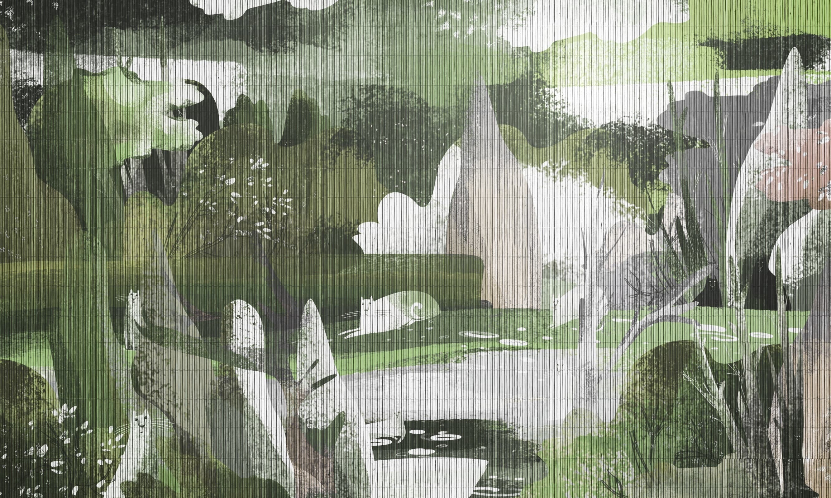 Papier peint Meow Garden