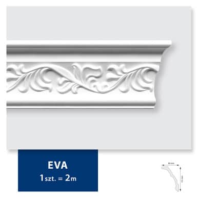 Carton de 42 mètres Corniche Plafond EVA DMS - 21 pièces
