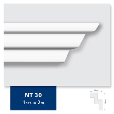 Carton de 320 mètres NT30 Corniche Plafond DMS - 160 pièces