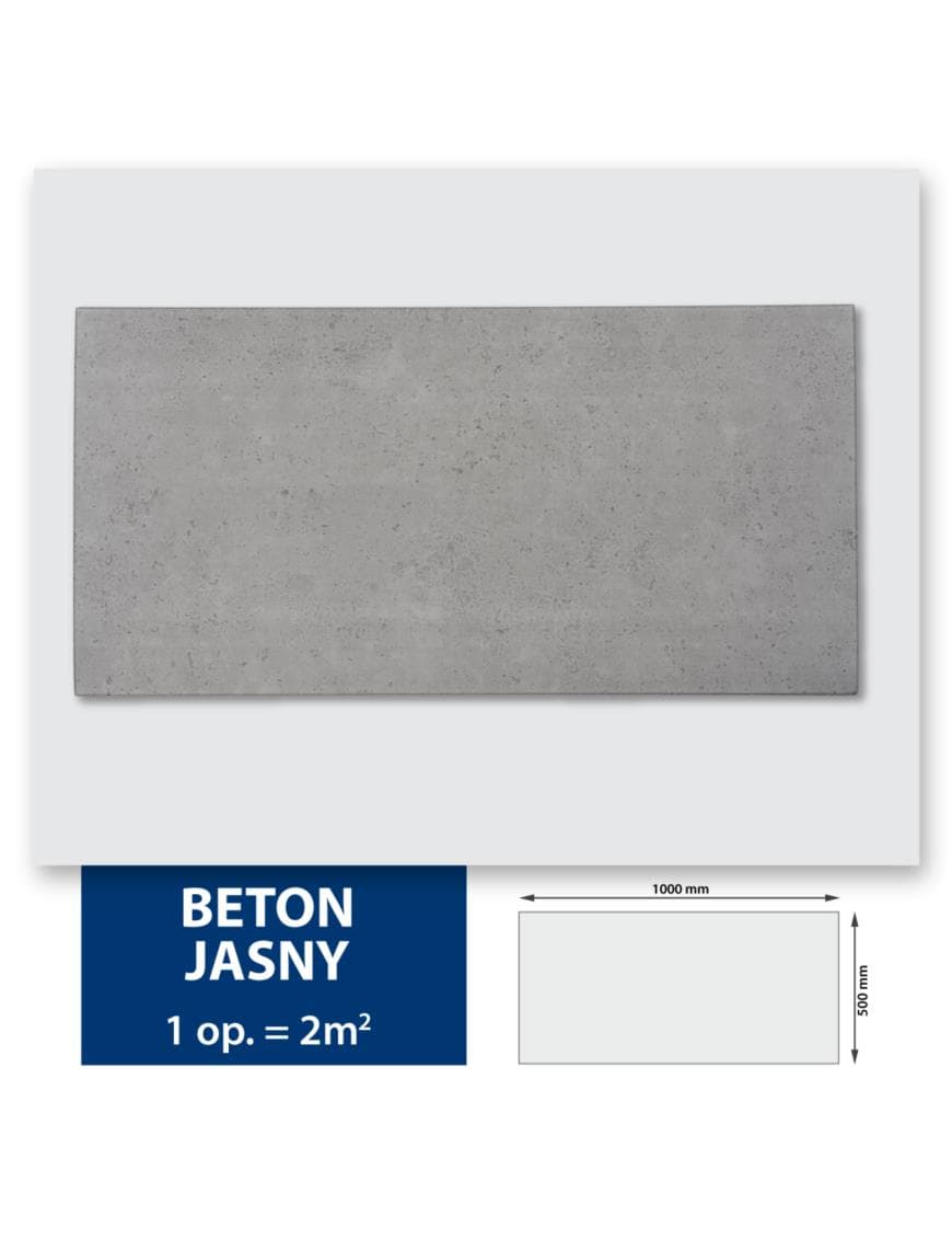 Panneau Mural décoratif Béton clair 50 - Carton de 13 m² (26 pièces)
