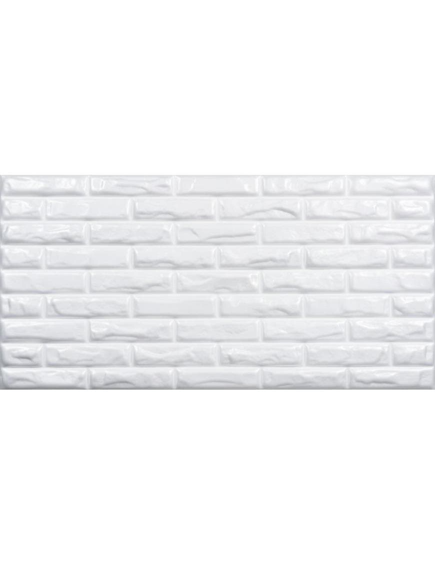 Panneau Mural décoratif BRIQUE BLANCHE - Carton de 6,5 m² (13 pièces)