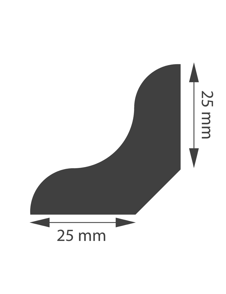 Moulure WT25B - Carton de 78 ml (39 pièces)