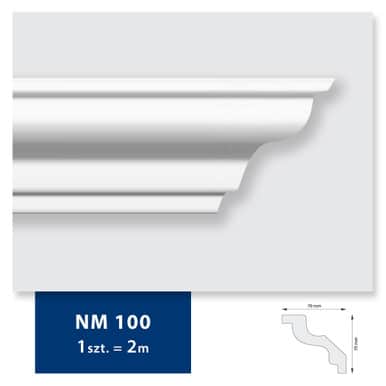 Carton de 70 mètres Corniche Plafond NM100 DMS - 35 pièces