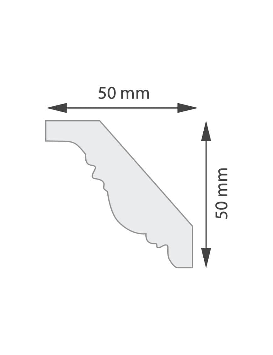 Corniche de Plafond NG 12 - Carton de 96 ml (48 pièces)