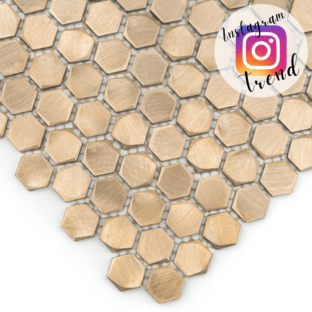 Mosaïque Allumi Gold Hexagon 14