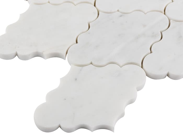 Mosaïque Carrara White Crest