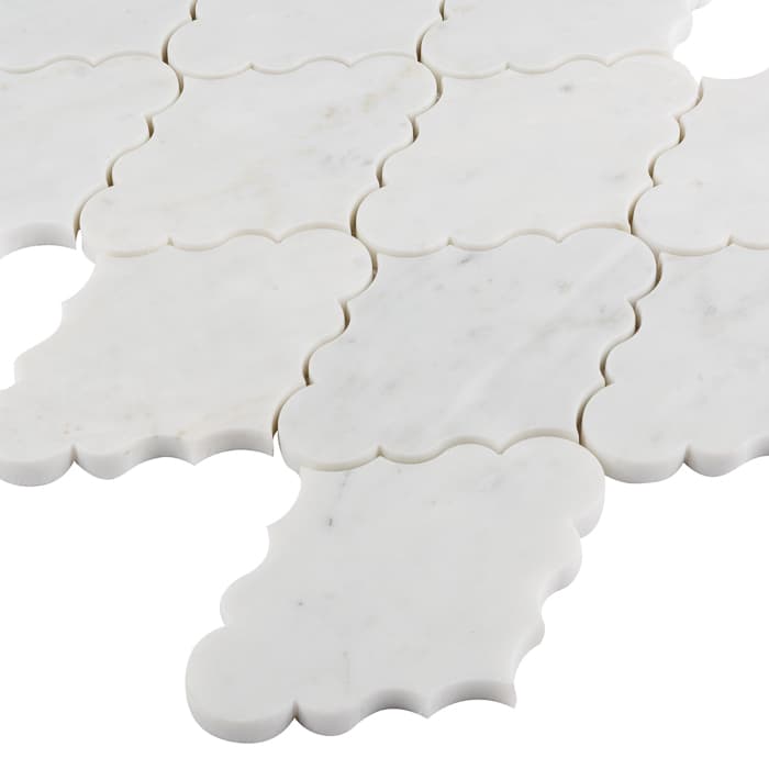 Mosaïque Carrara White Crest