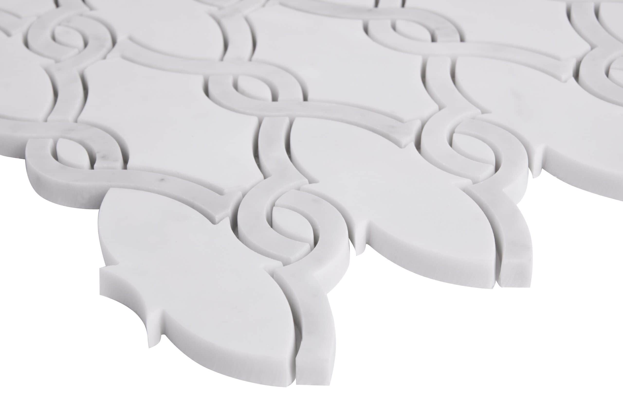 Mosaïque Carrara White Herald