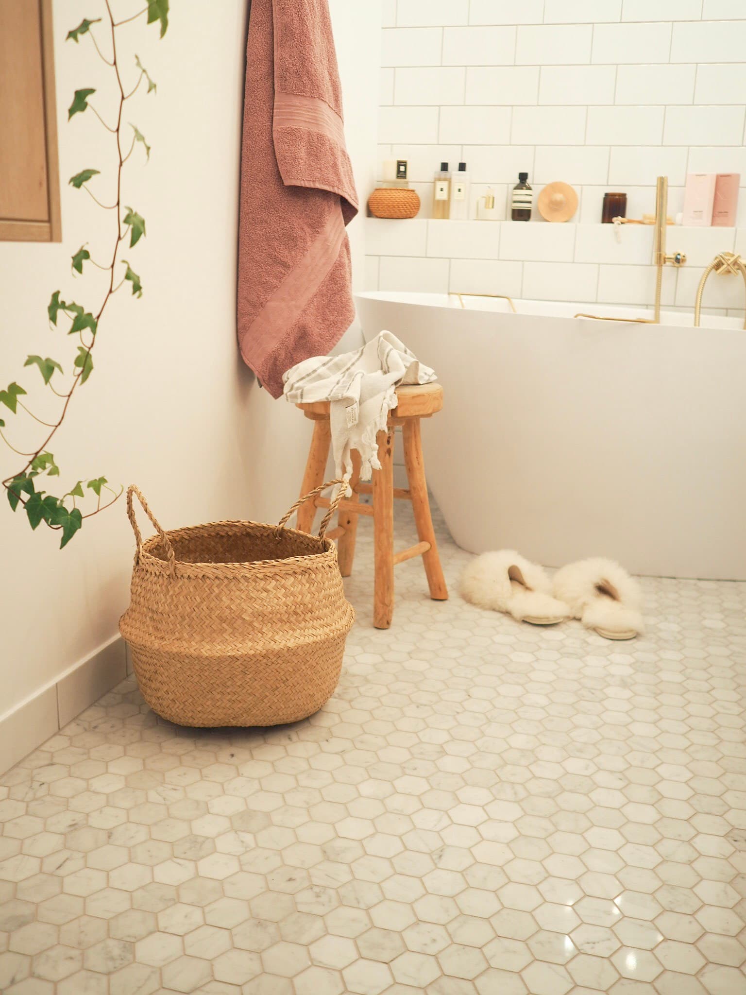 Mosaïque Carrara White Hexagon 48