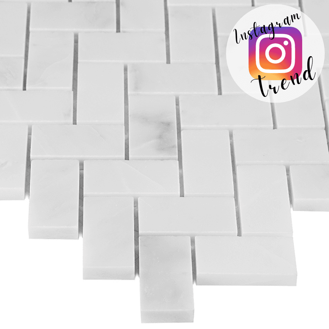 Mosaïque Eastern White Herringbone 48