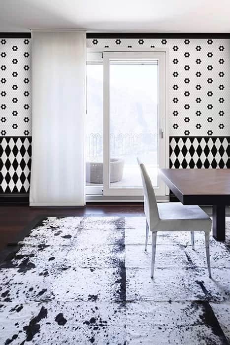 Mosaïque Mini Hexagon B&W Flower Premium matt