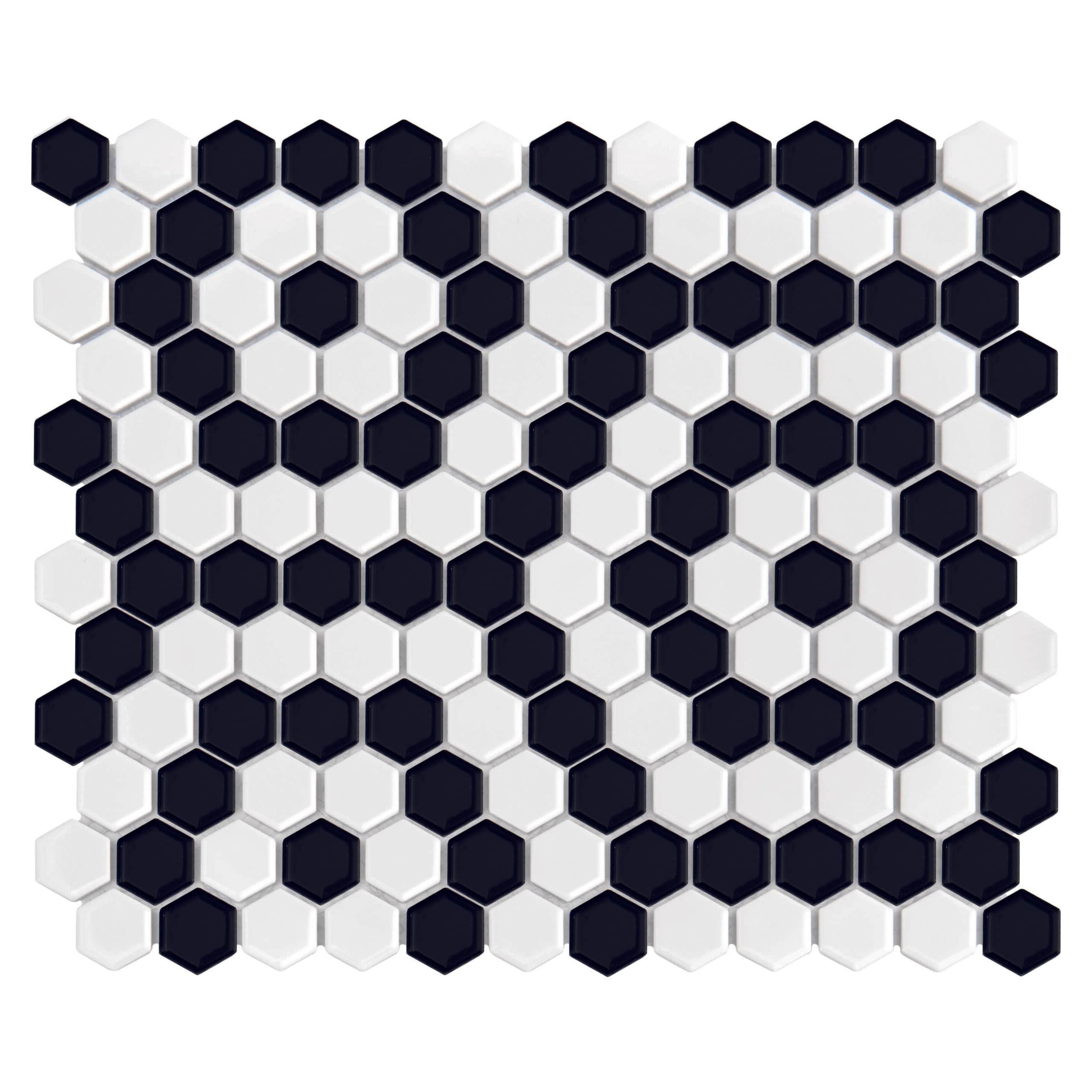 Mosaïque Mini Hexagon B&W Nano