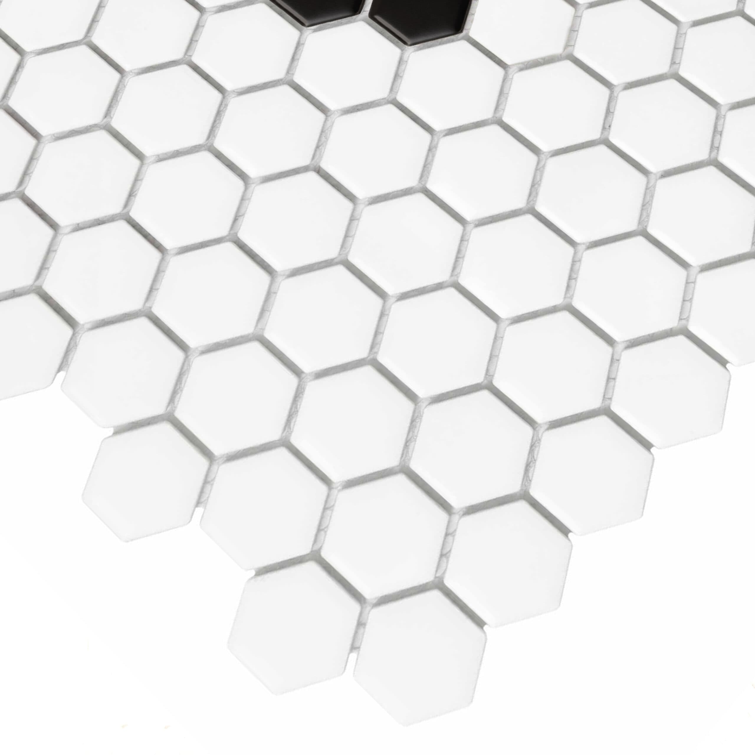 Mosaïque Mini Hexagon Daisy Black matt