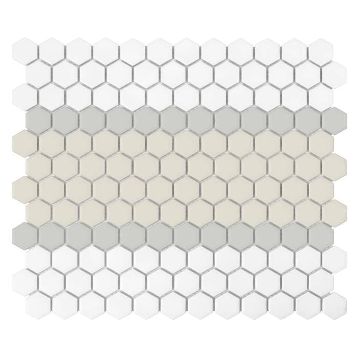 Mosaïque Mini Hexagon Stripe 3.A matt
