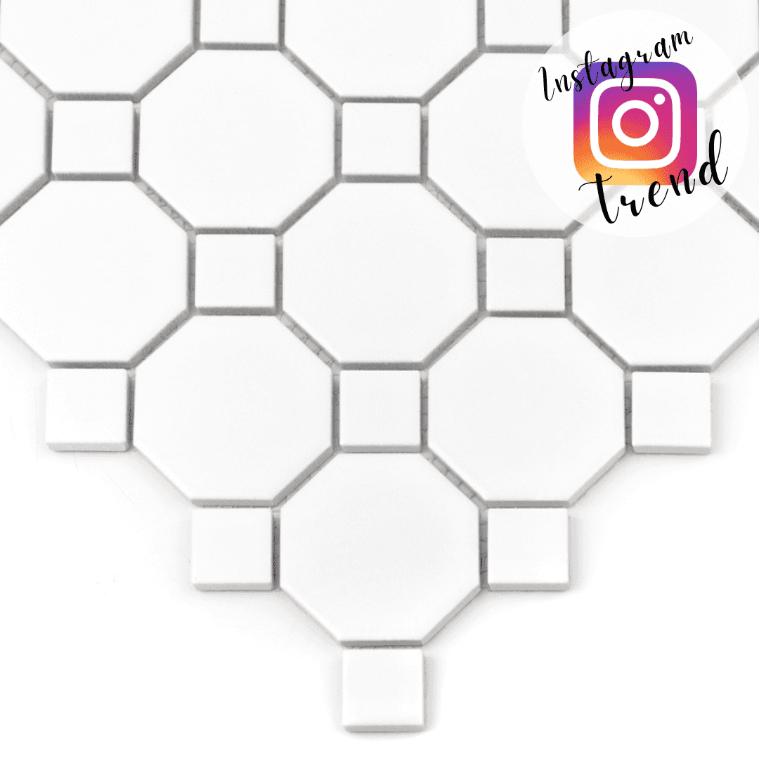 Mosaïque Mini Octagon White 55 matt