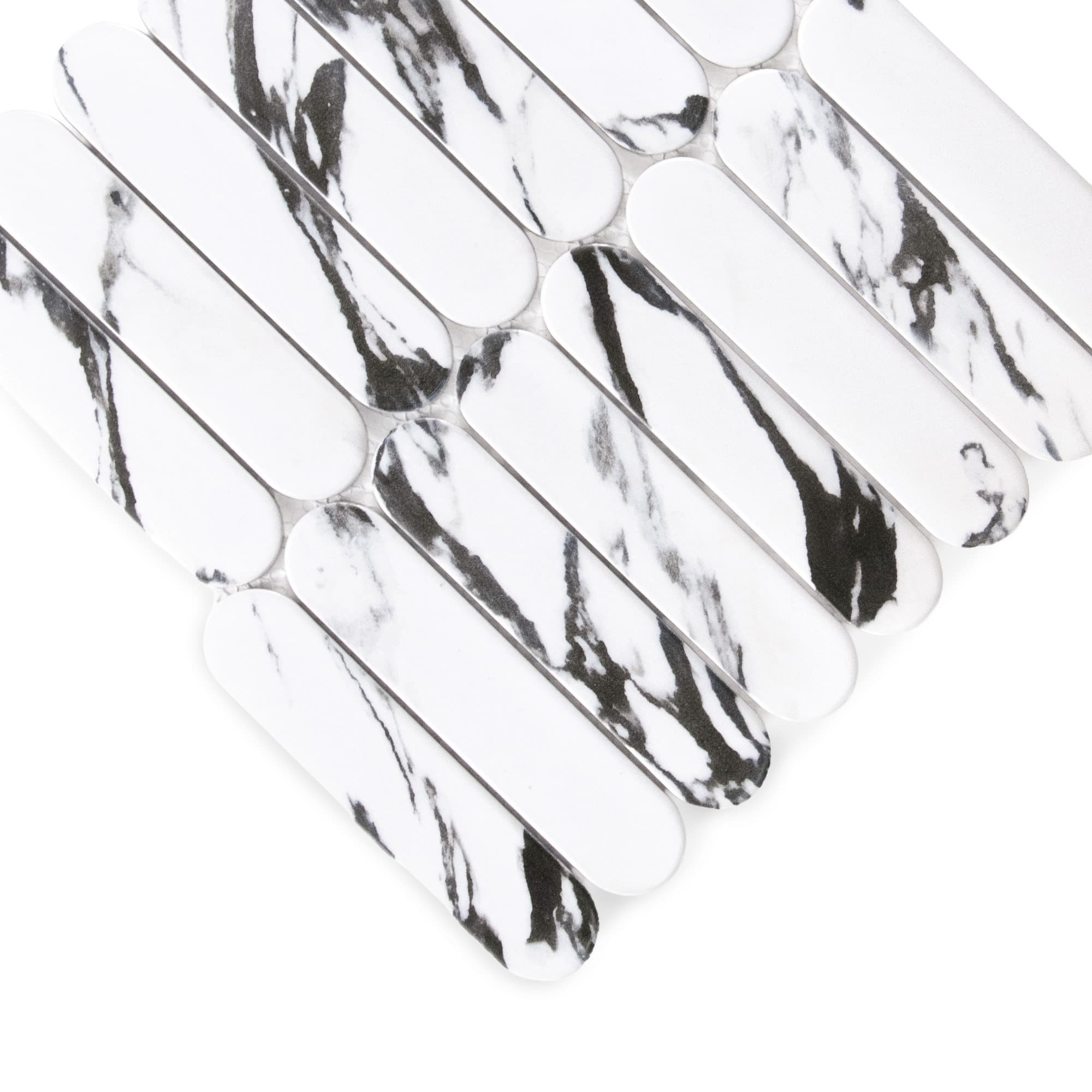 Mosaïque Pills Arabescato Black matt