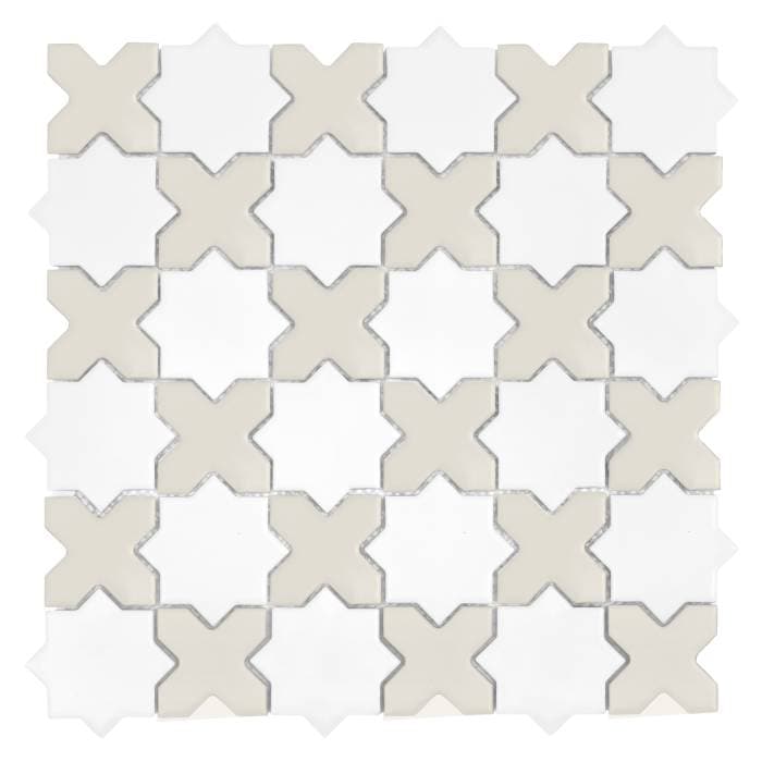 Mosaïque Star&Cross White Mix matt